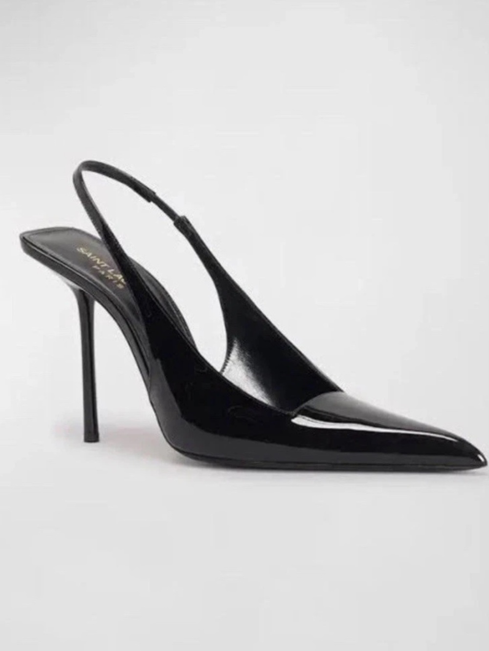 1150$ SAINT LAURENT  Women’s Paloma 105 Patent Leather Slingback High Heels